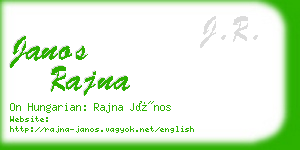 janos rajna business card